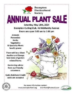 Brampton Horticultural Society Annual Plant Sale 2024